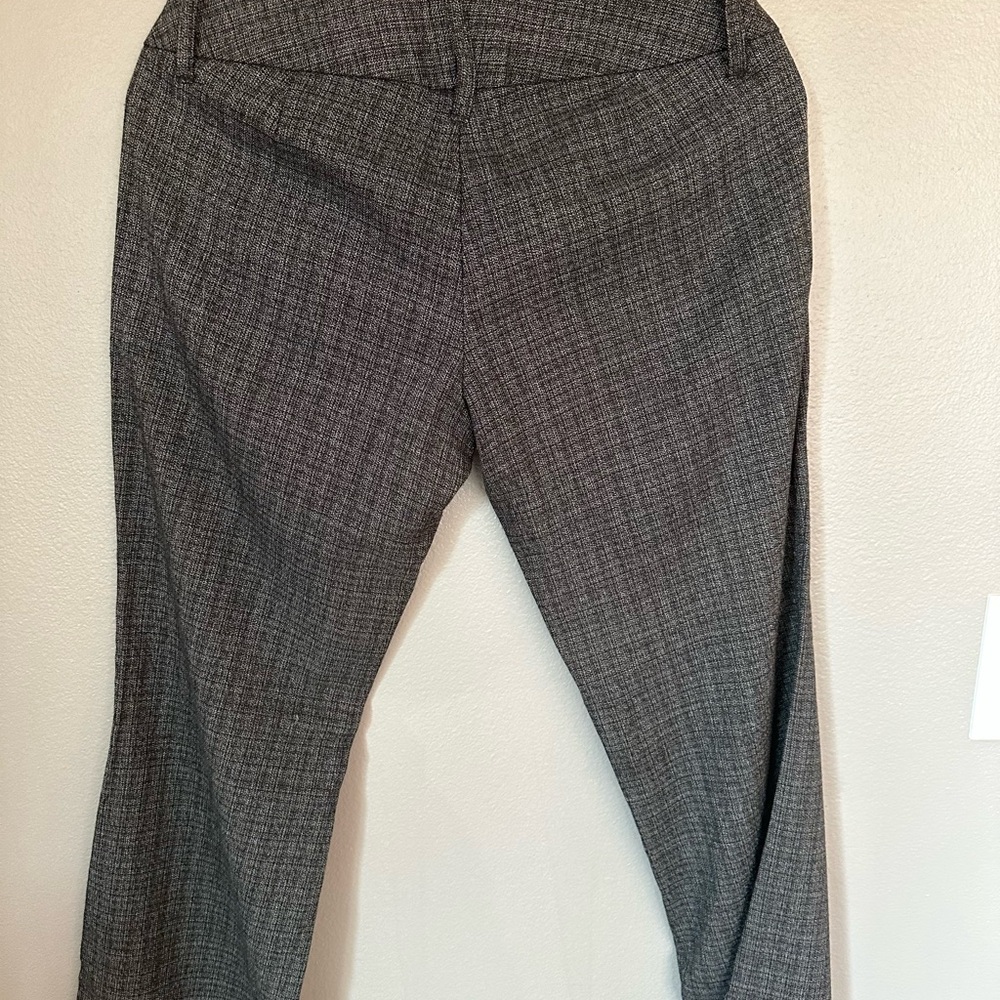 Women's Classic Gray Checkered Flare Pants